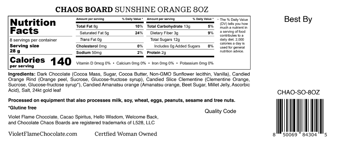 SUNSHINE ORANGE CHAOS BOARD