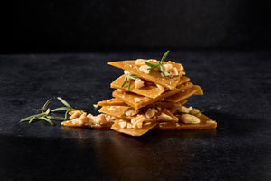 MARCONA ALMOND, WHITE TRUFFLE, ROSEMARY TOFFEE 1 LB.